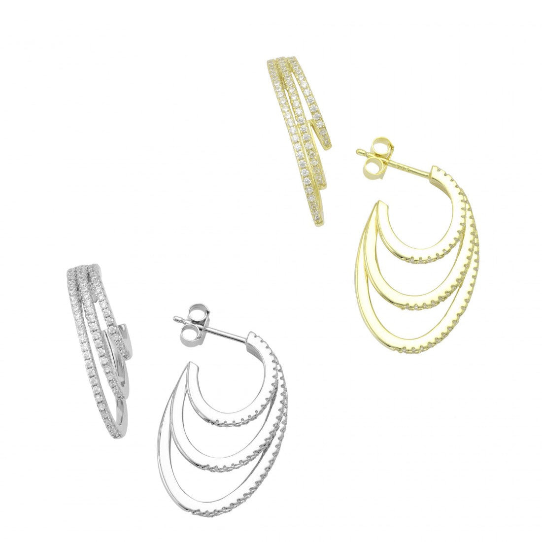 Triple Hoop Earrings