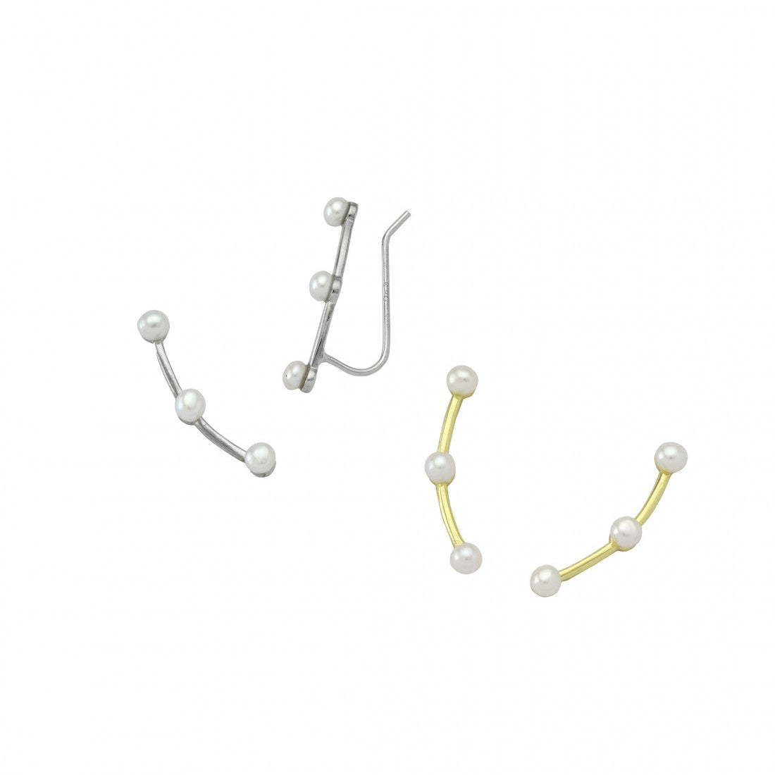 Pearl Ear Climbers Earrings