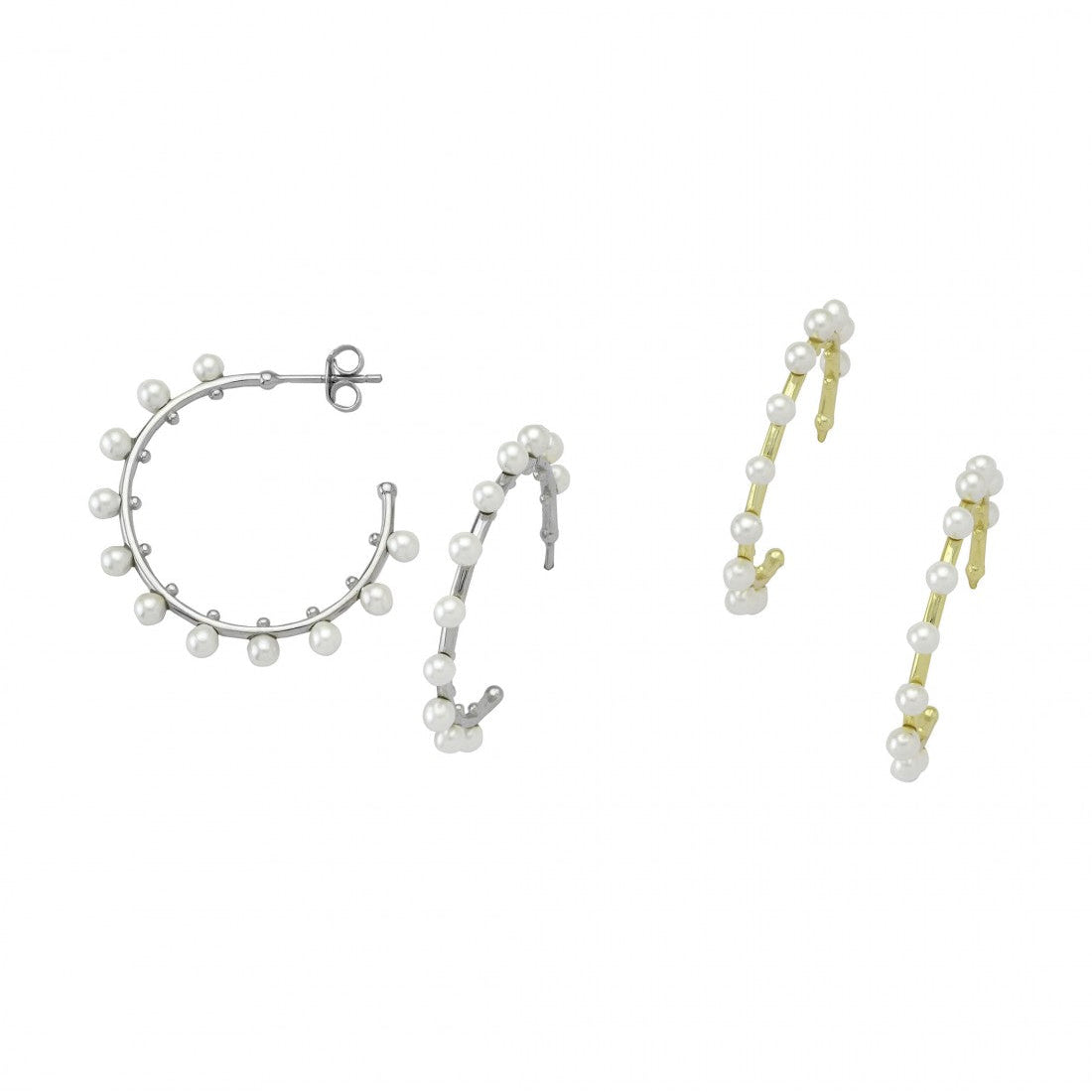 Hoop Earrings with Pearl