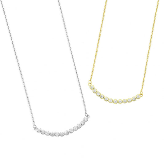 Curve Line Bar Necklace