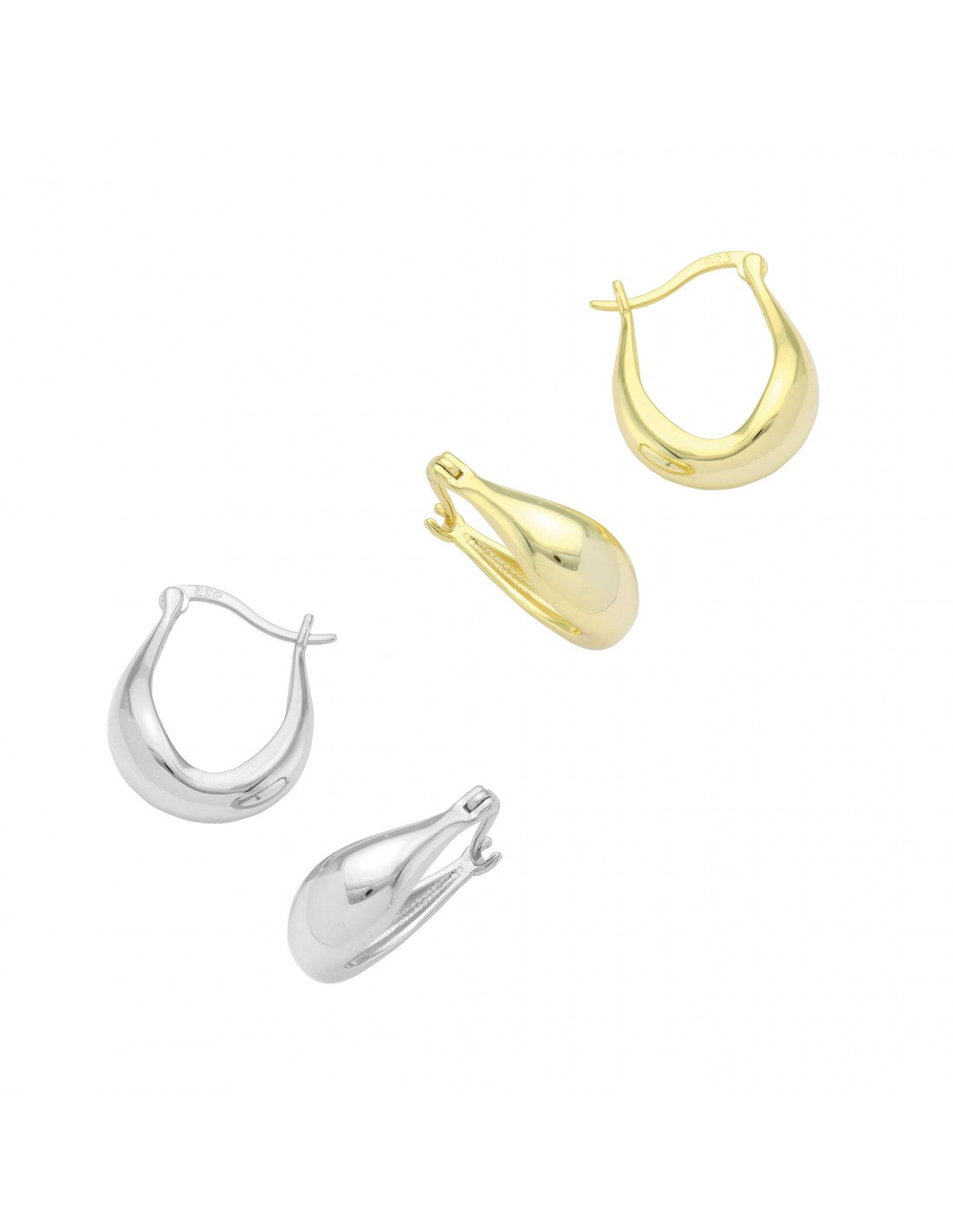 Ellipse Hoop Earrings