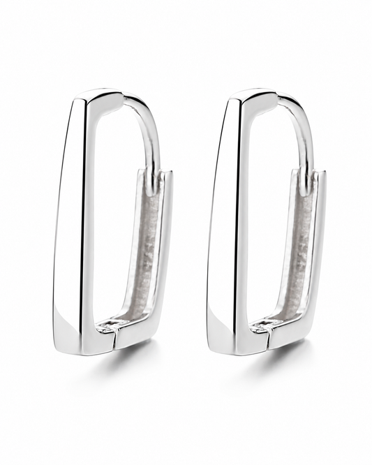 Tapered Rectangle Hoops Earrings