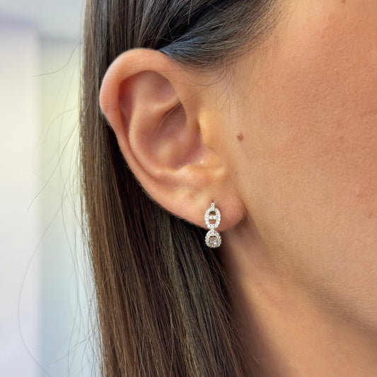 Chain Hoops Earrings
