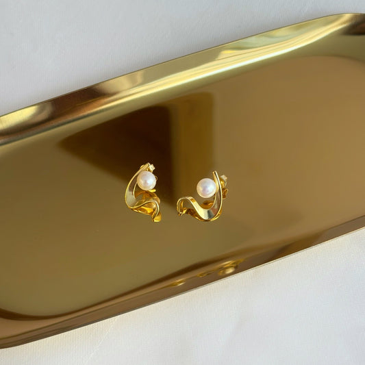 Ovale Pearl Earrings