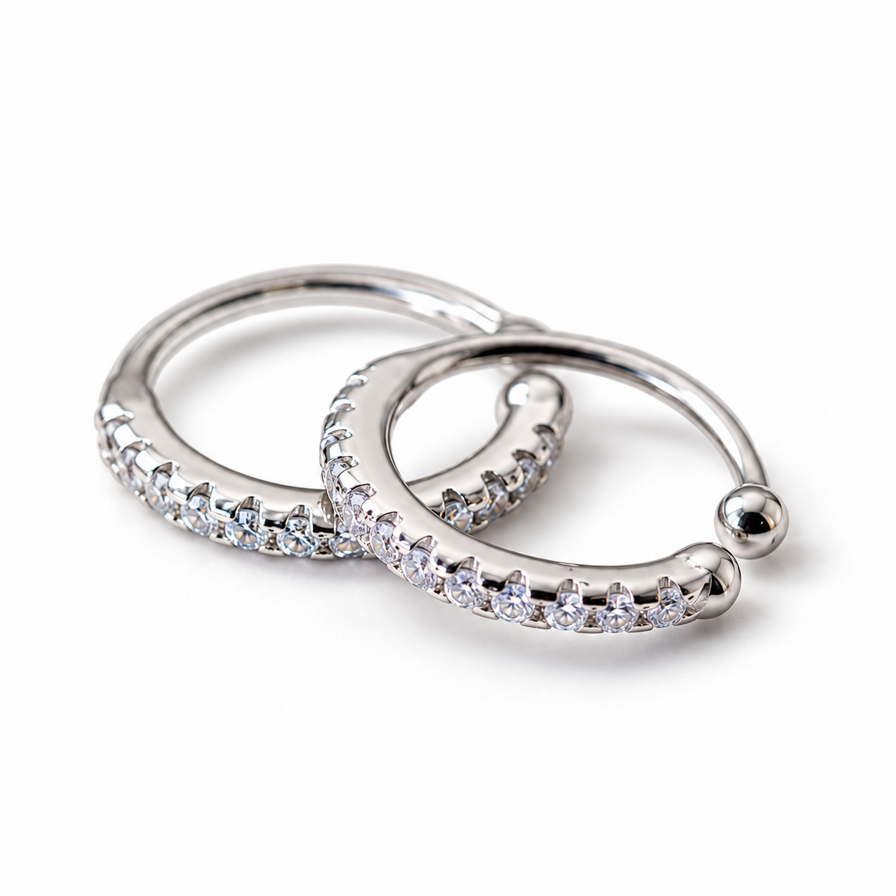 Tiny Half Zircons Ear Cuff