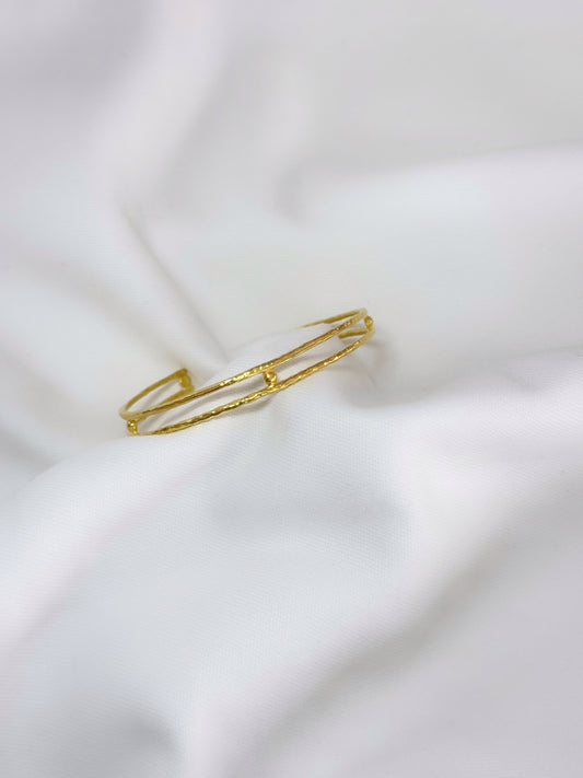 Open Double Line Bangle Bracelet