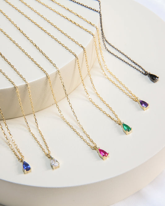 Little Tear Zircon Necklace