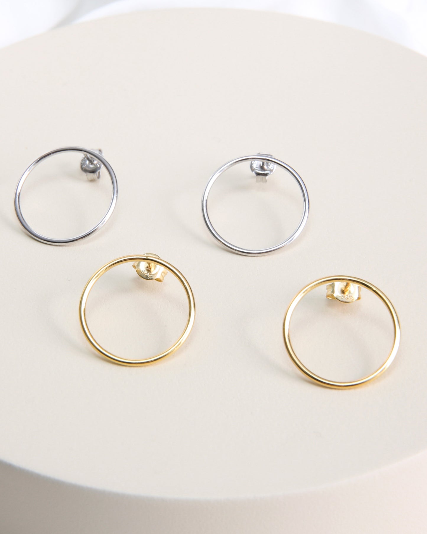 Circle Stud Earrings