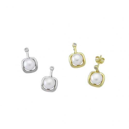 Square Pearl Earrings