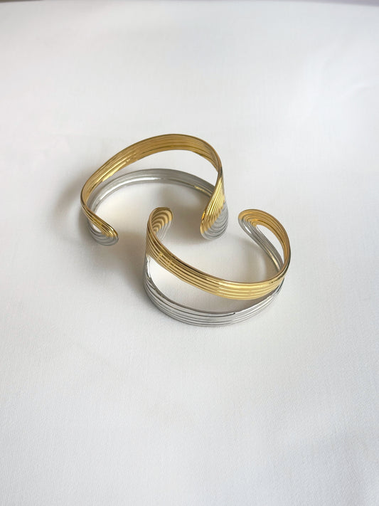 Two-Tone Bangles Bracelet