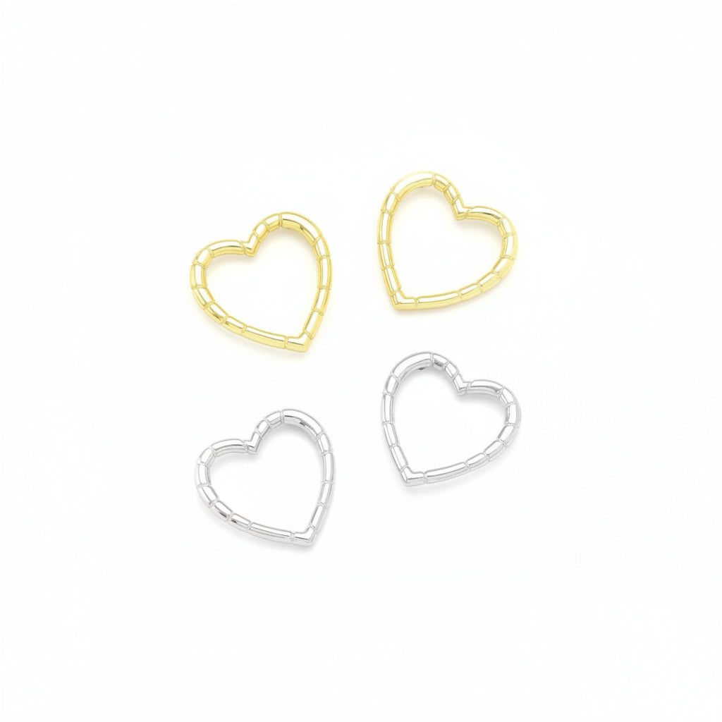 Open Heart Studs Earrings