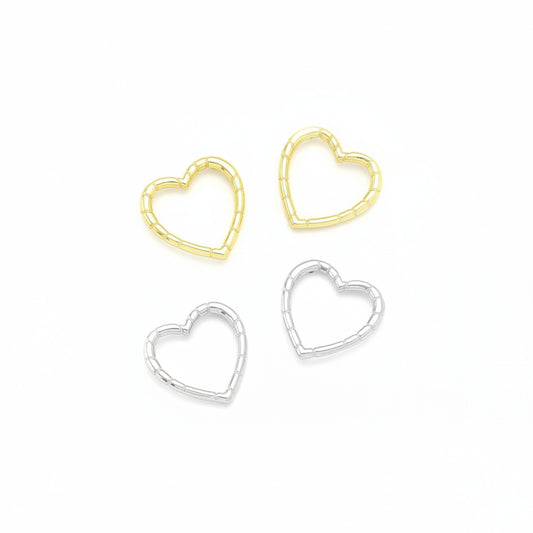 Open Heart Studs Earrings