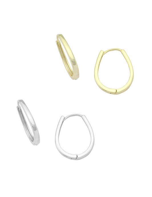 Oval Hoop Earrings