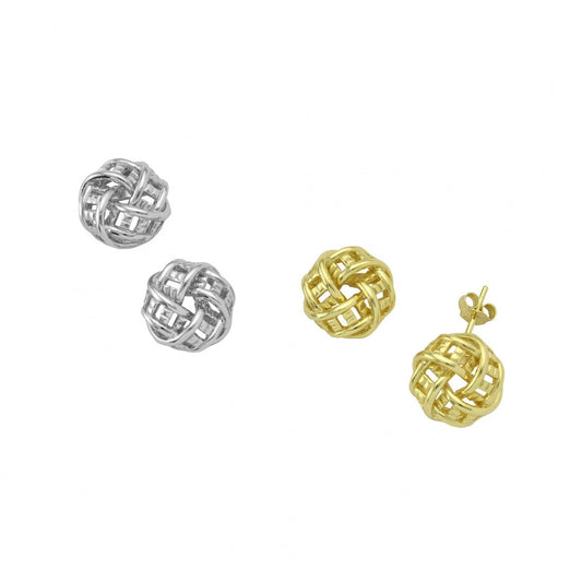 Line Knot Studs Earrings