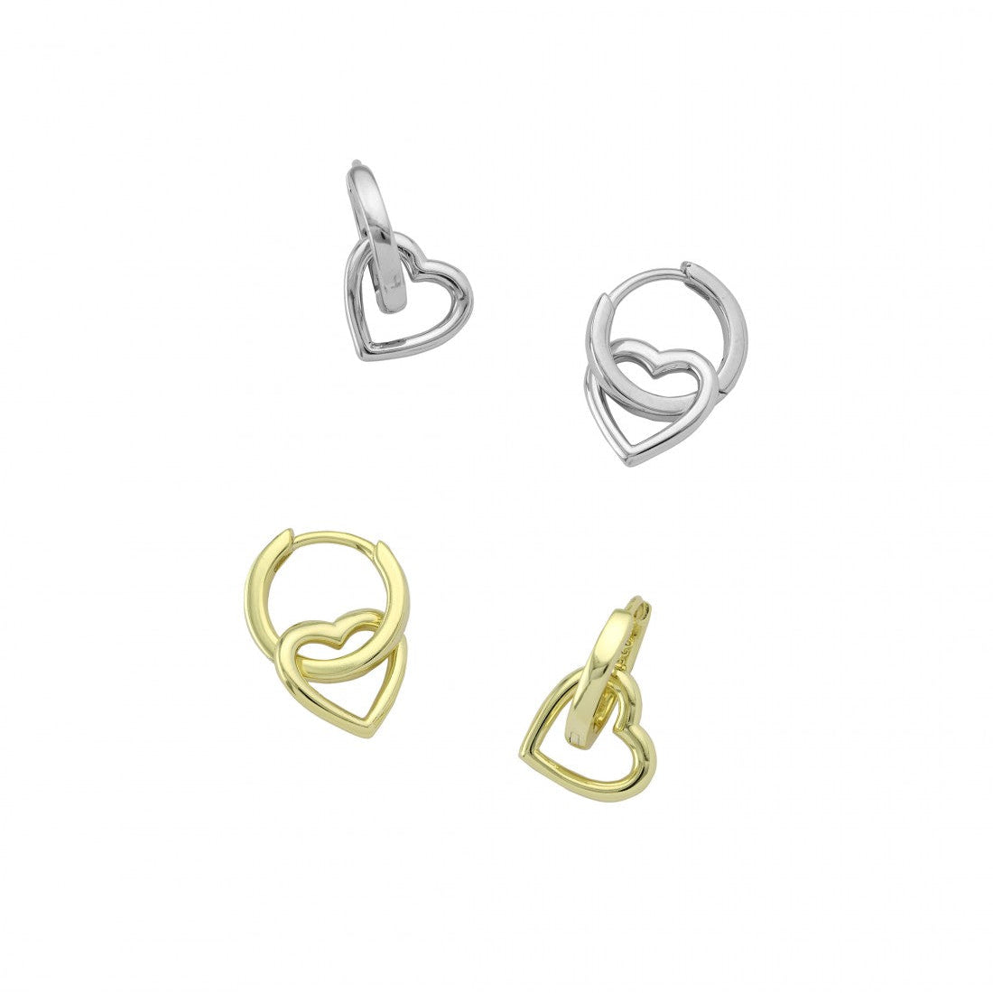 One in 2 - Heart Hoop Earrings