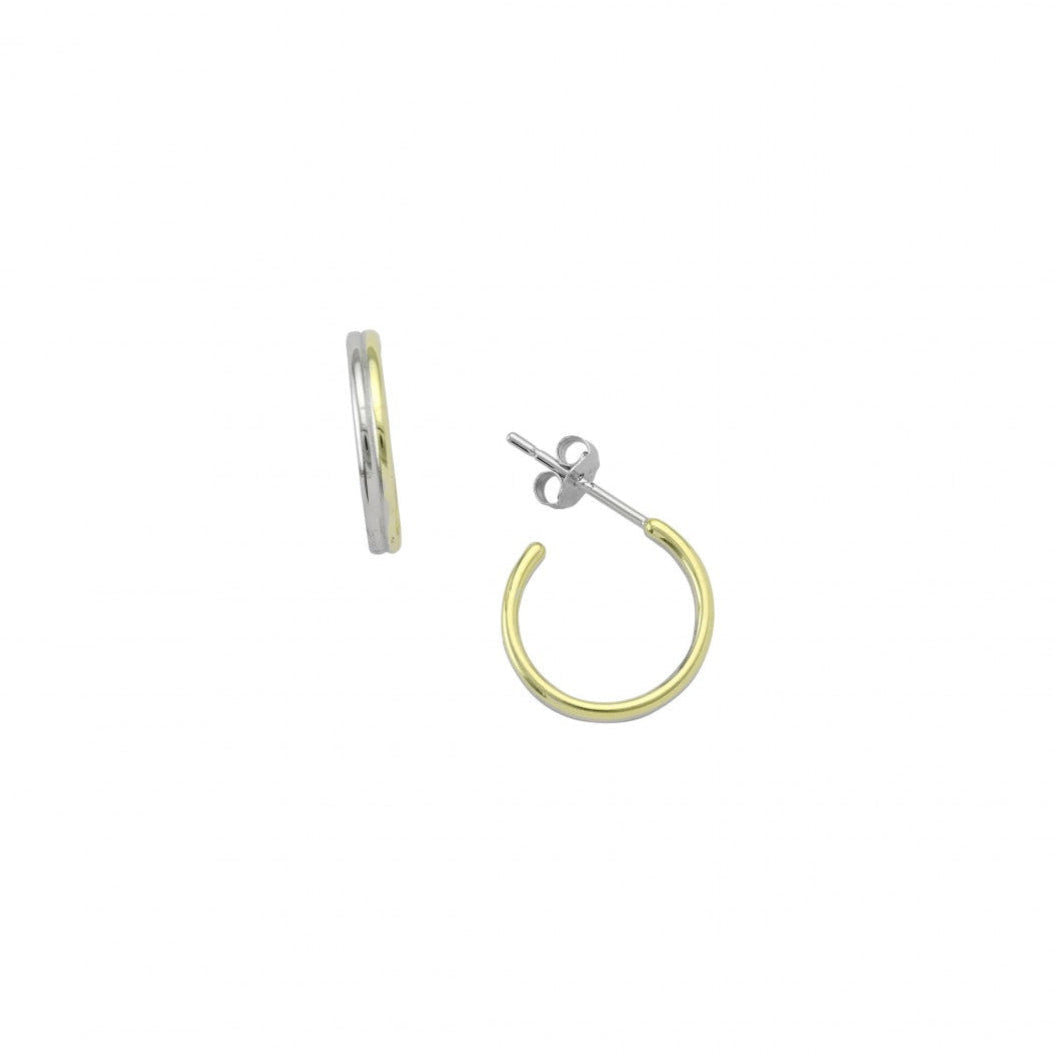 Two-Tone No.1 Hoop Earrings