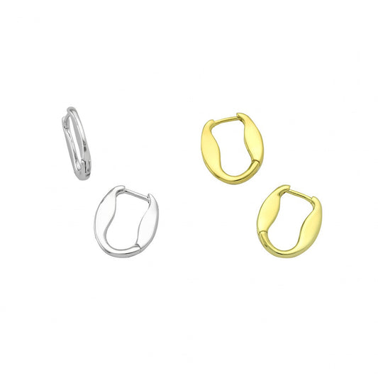 Celeste Wavy Hoop Earrings