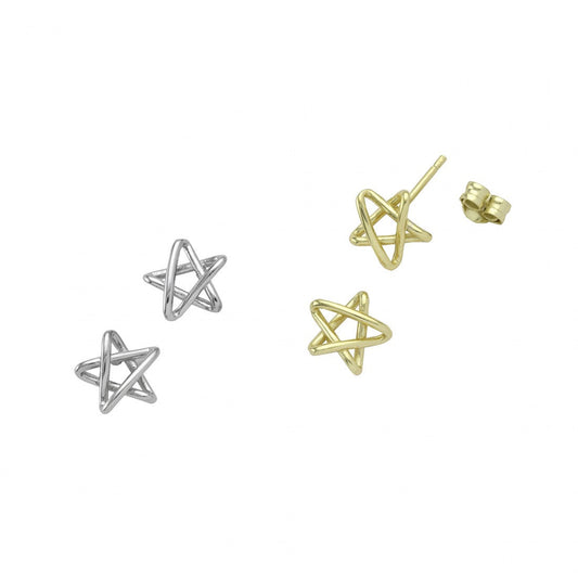 Open Star Studs Earrings