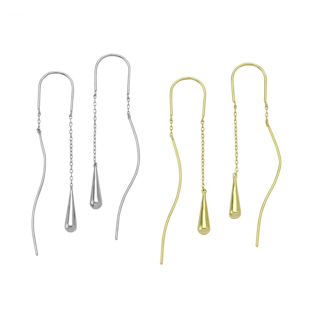 Flowline Drop Earrings