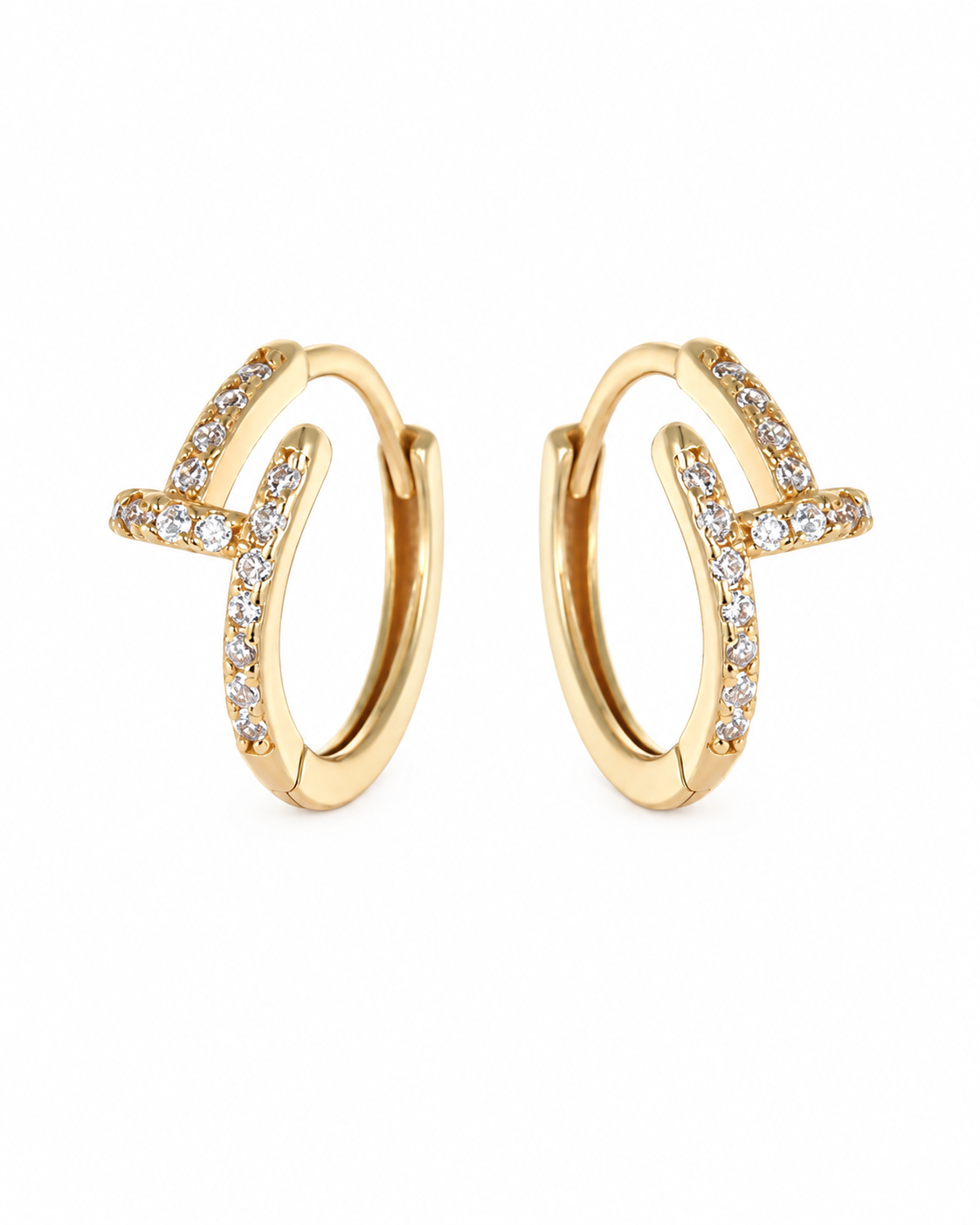 Crossbar Spark Hoops Earrings
