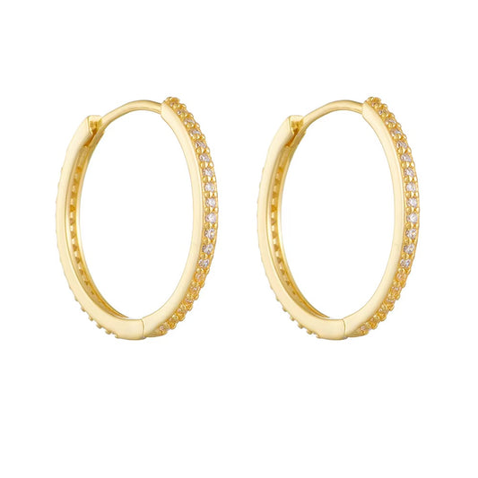 Zircons Classic Hoops Earrings