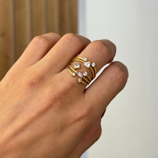 Five Line Spark Ring