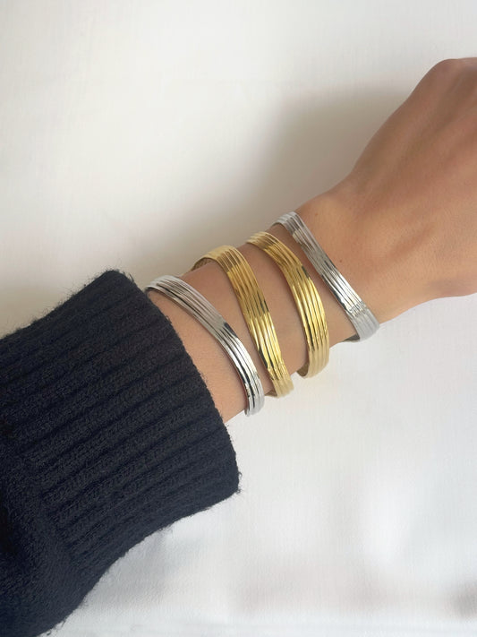 Two-Tone Bangles Bracelet