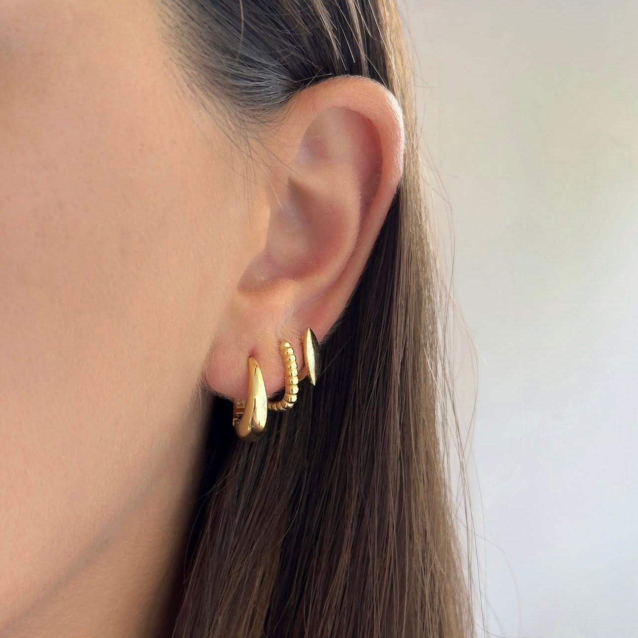 Navette Disk Earrings