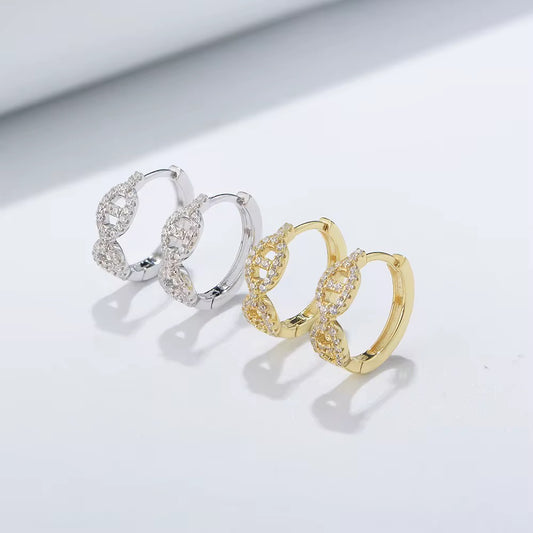 Chain Hoops Earrings