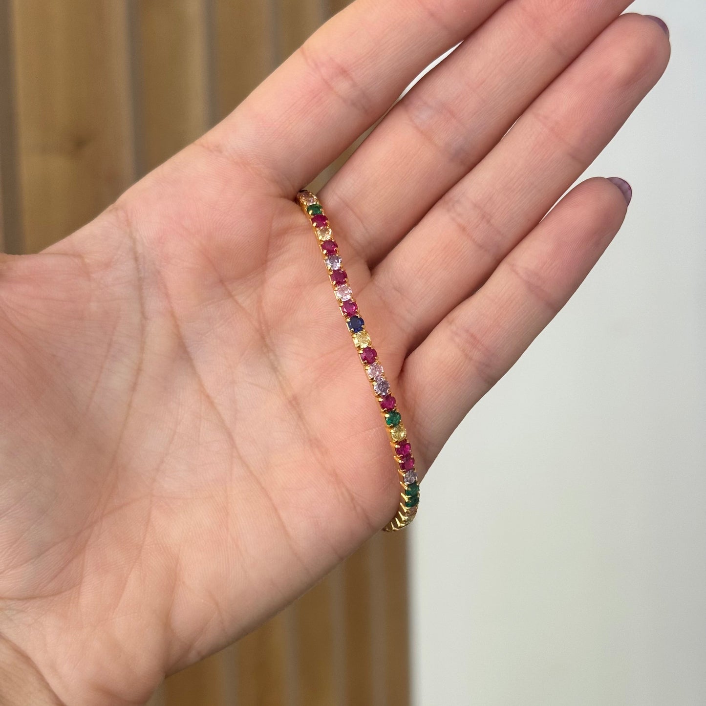 Multi Tennis Bangle Bracelet