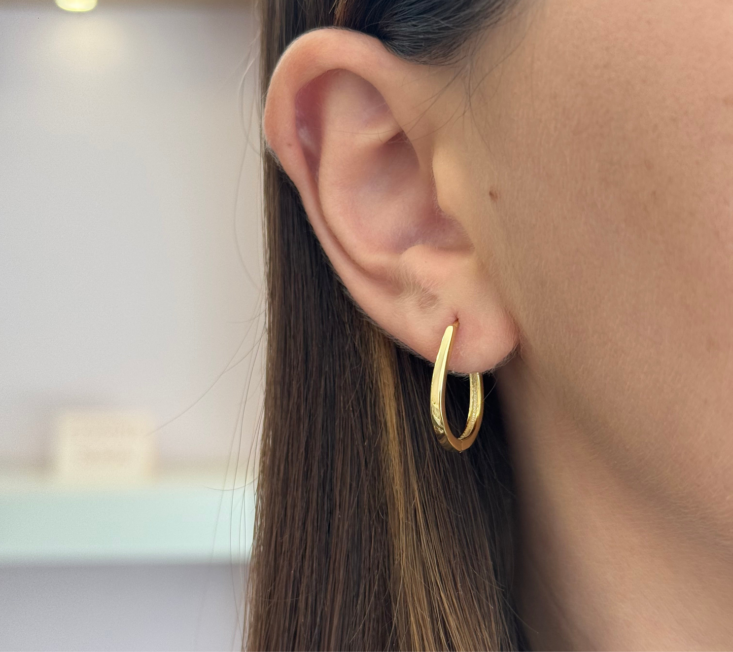 Oval Hoop Earrings