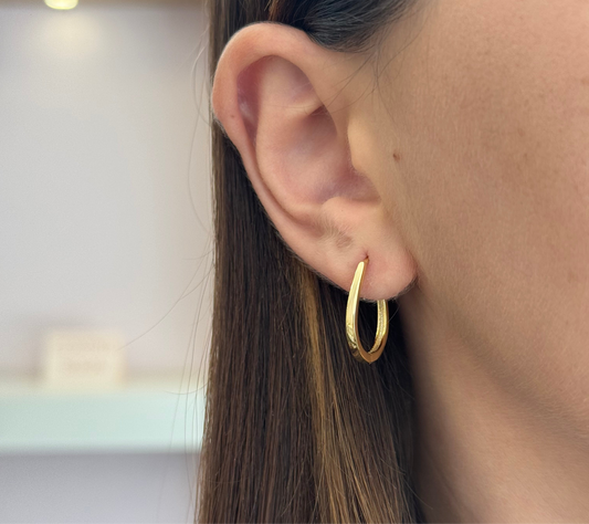 Oval Hoop Earrings