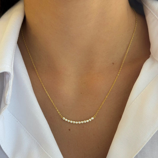 Curve Line Bar Necklace