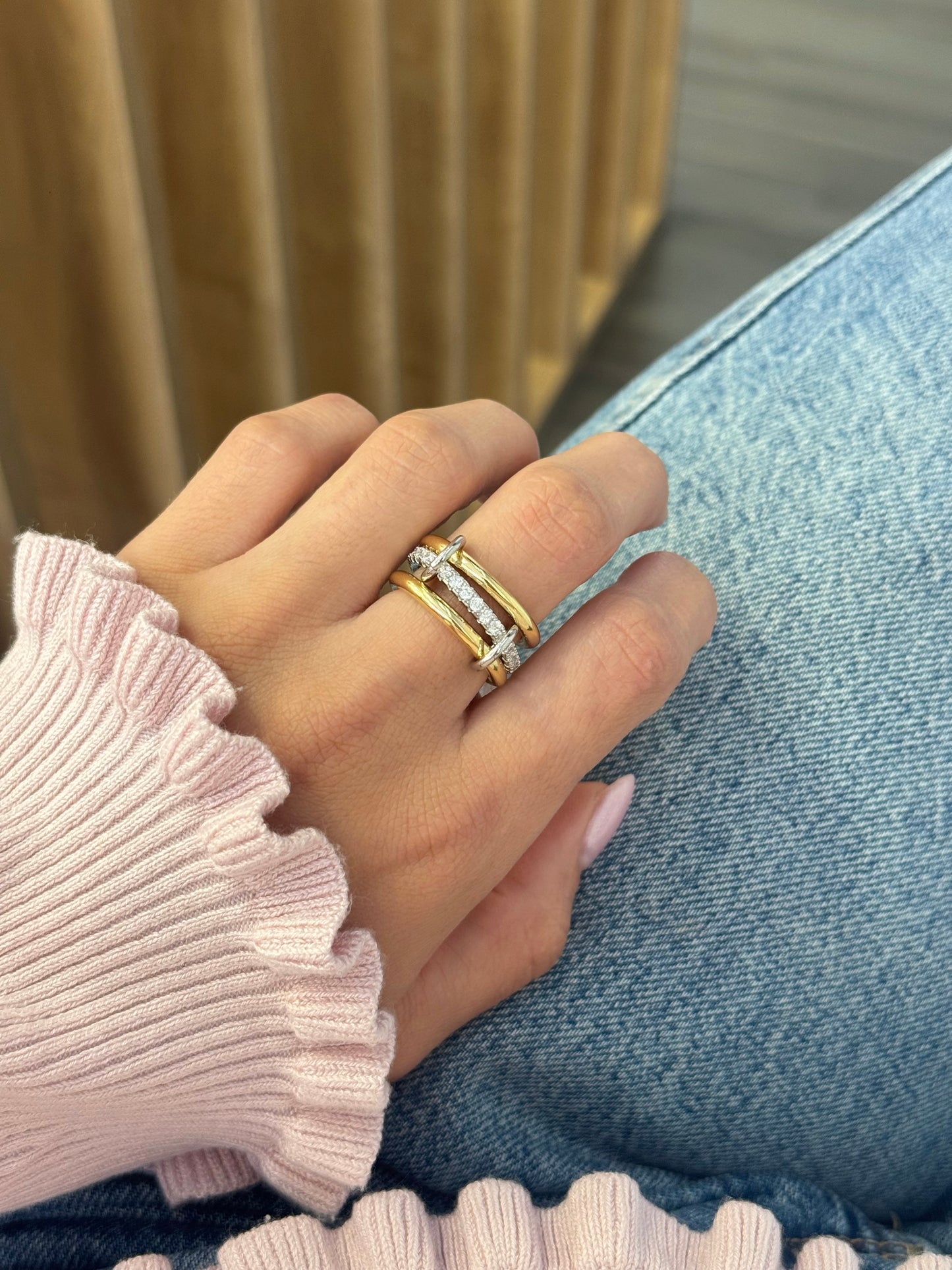 Gold Two-Tone Stack Ring