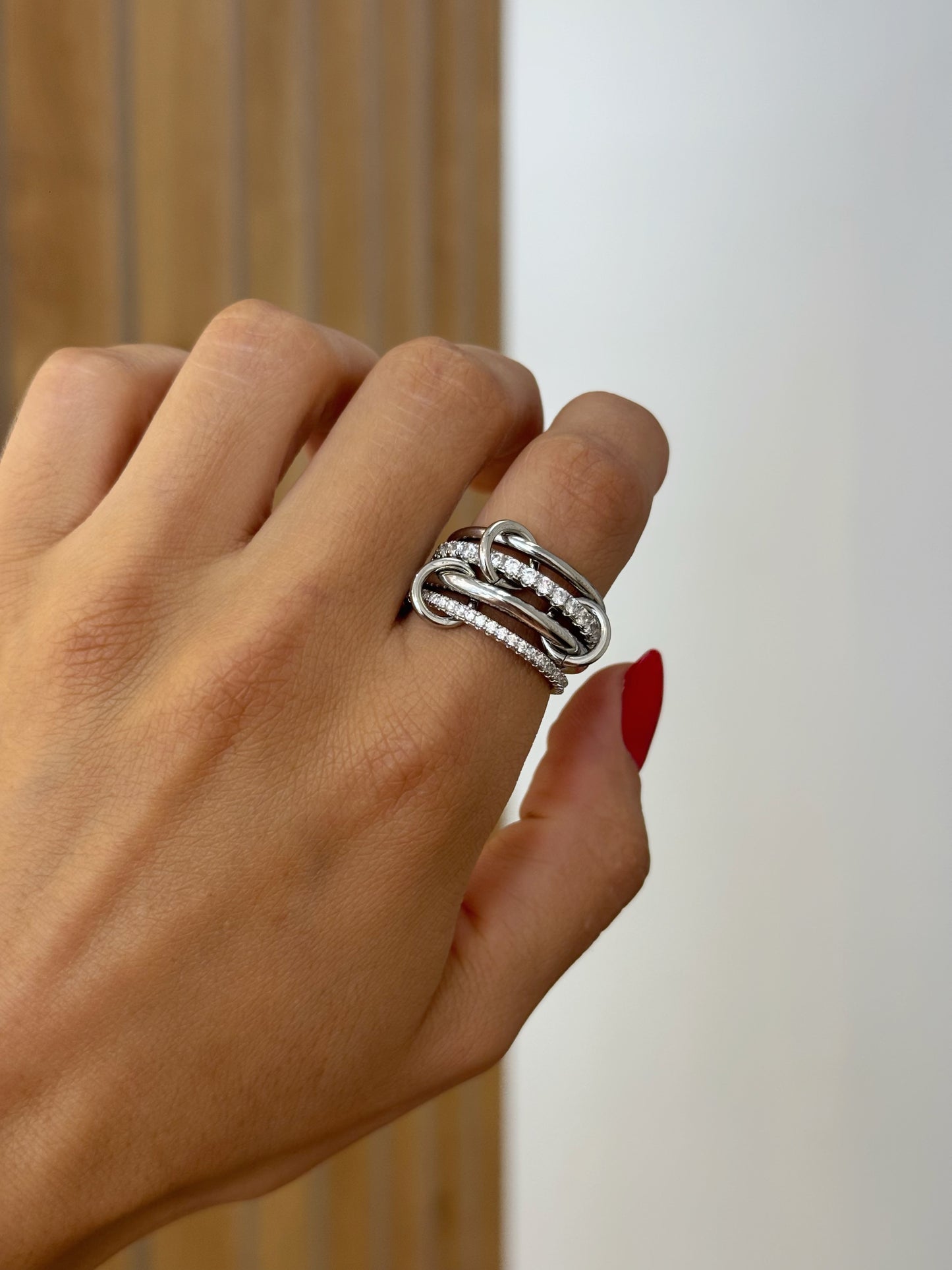 Four Silver Stack Ring