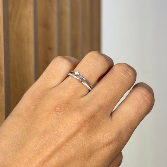 Double Zircon Ring