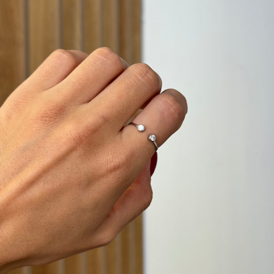 Twin Zircons Ring