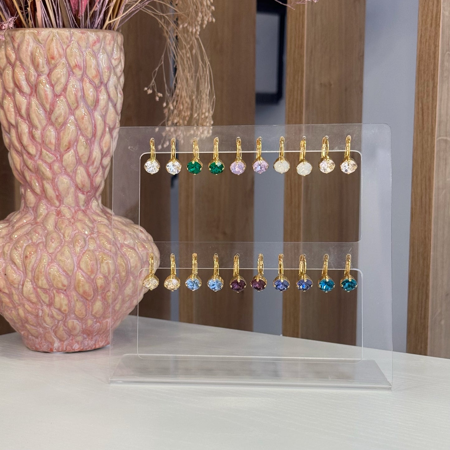 Round Swarovski Earrings