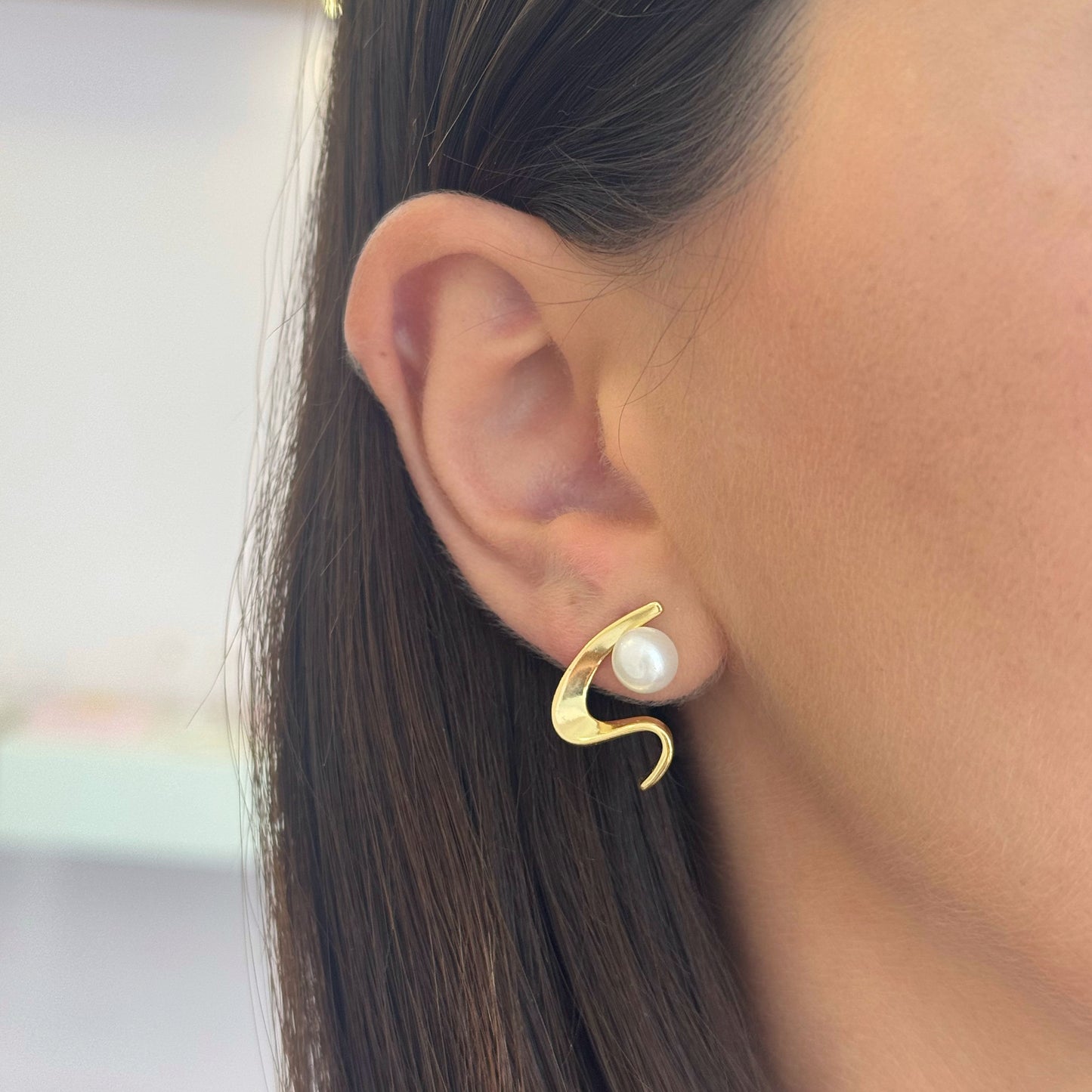 Ovale Pearl Earrings