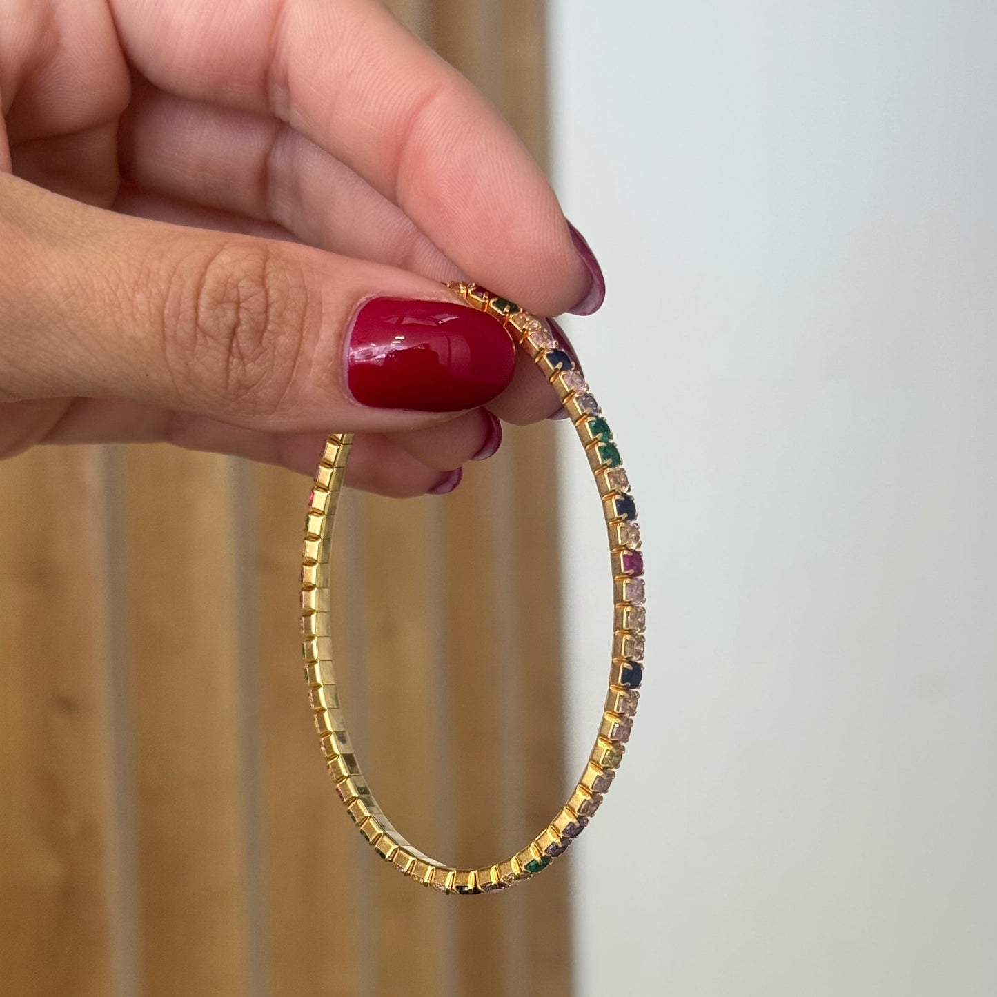 Multi Tennis Bangle Bracelet