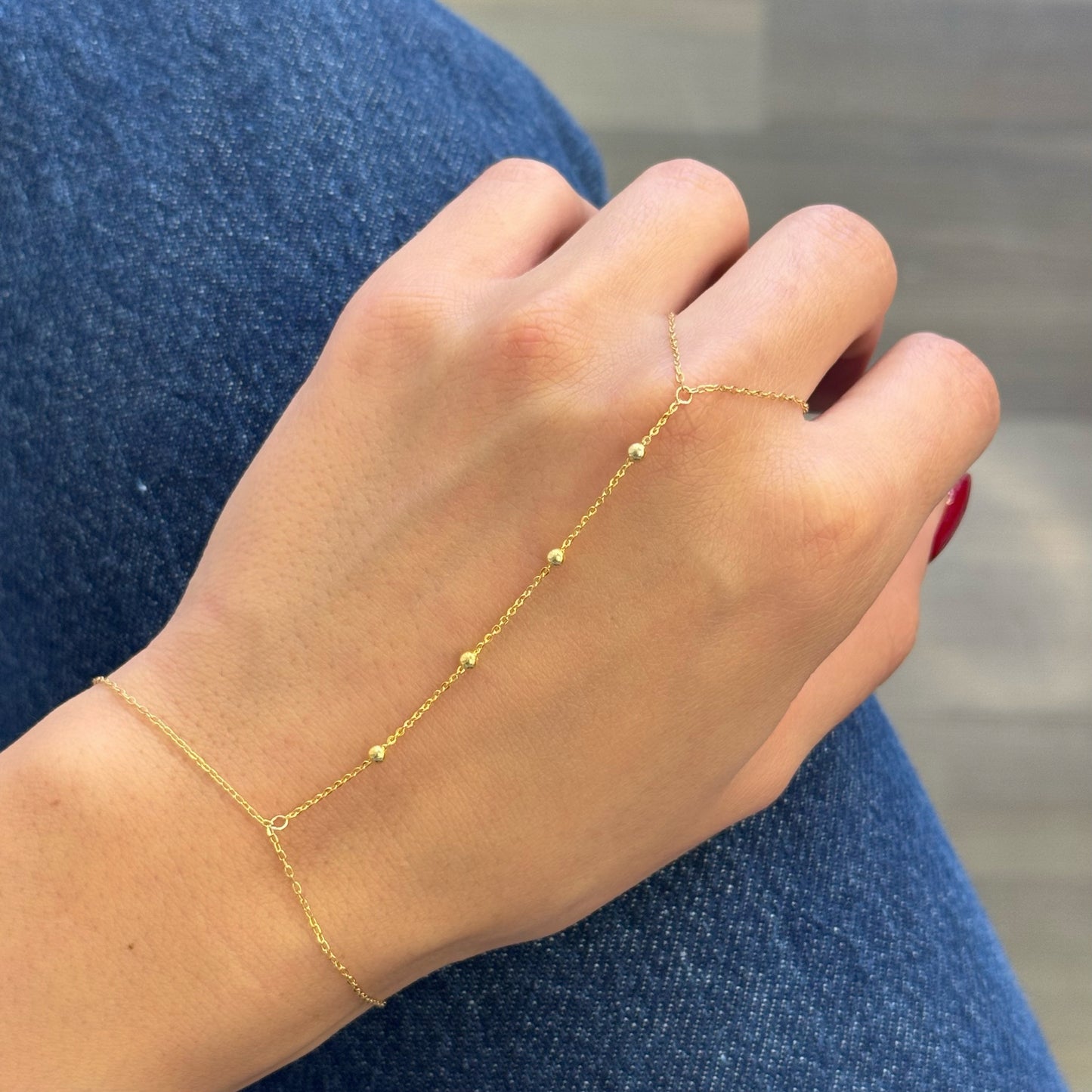 Dots Chain Ring Bracelet