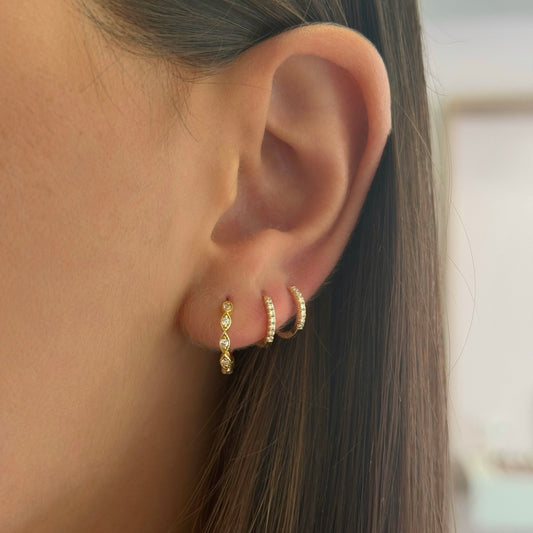 Tiny Zircons Hoops