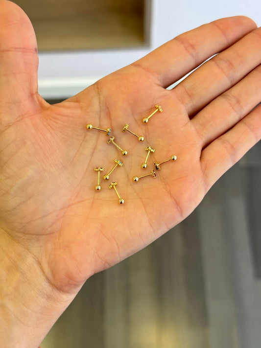 Flower Screw Back Studs Earrings