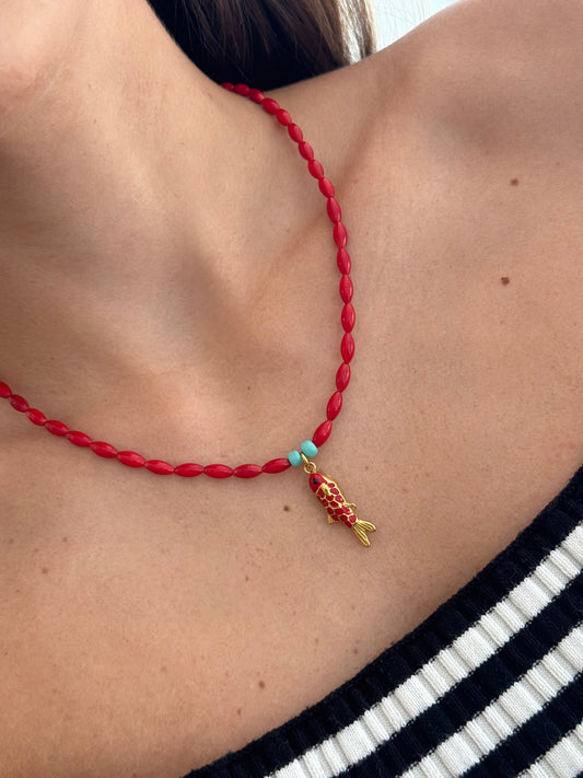 Red Fish Necklace