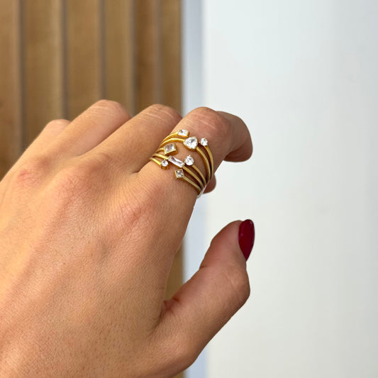 Five Line Spark Ring