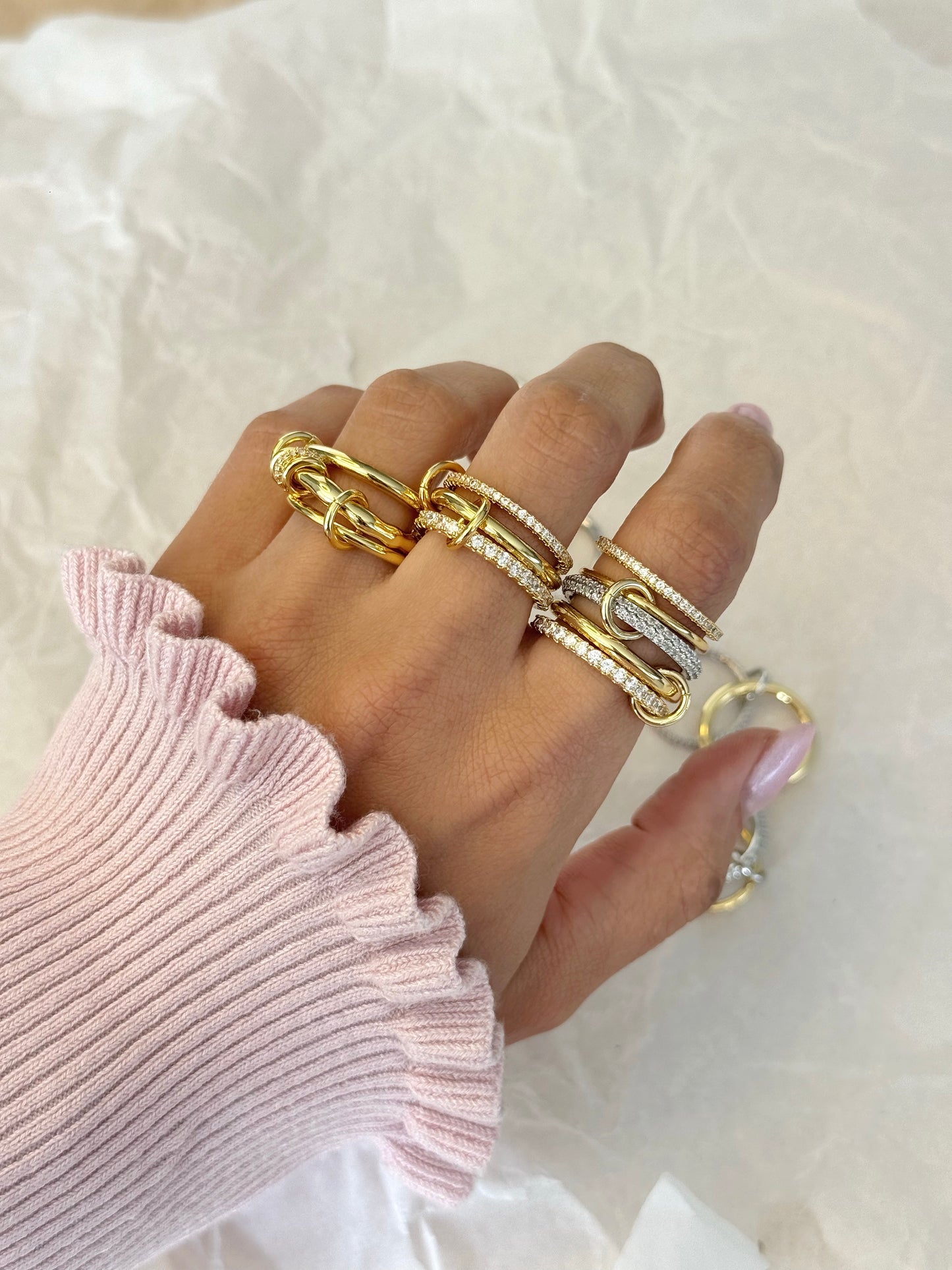 Five Twin Stack Ring