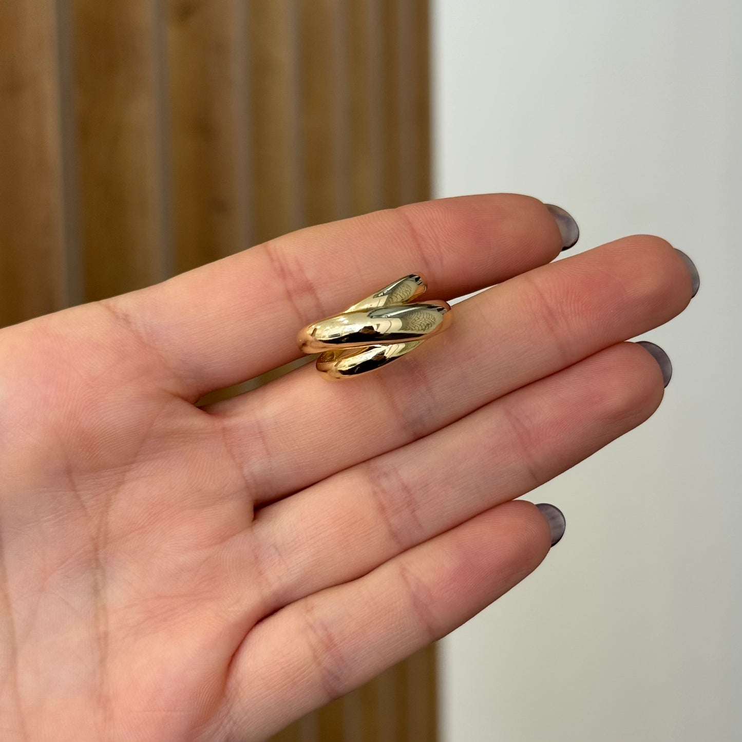 Triple Wide Wavy Ring