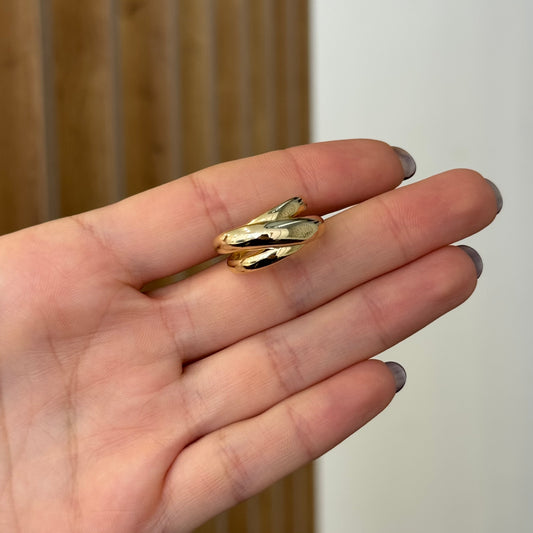 Triple Wide Wavy Ring