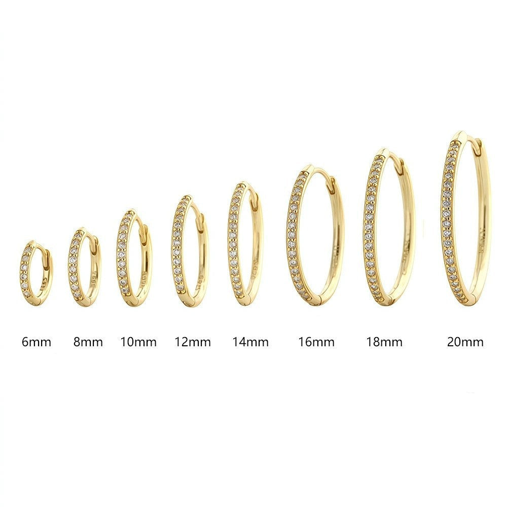 Zircons Classic Hoops Earrings