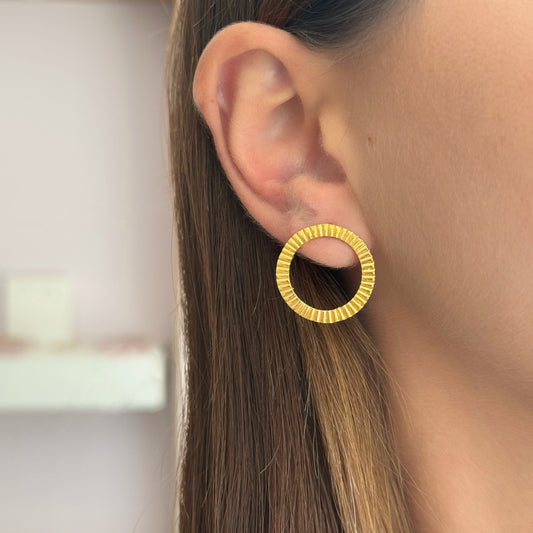 Open Line Studs Earrings